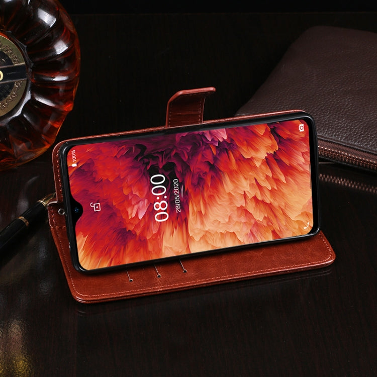 For Ulefone Note 8P idewei Crazy Horse Texture Horizontal Flip Leather Case with Holder & Card Slots & Wallet