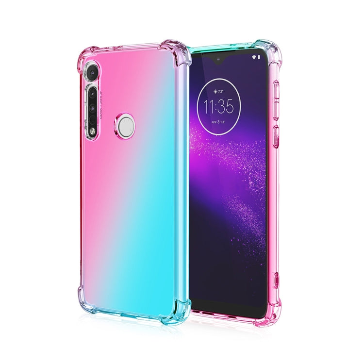 For Motorola Moto G8 Plus Four-Corner Airbag Shockproof Gradient Color TPU Protective Case