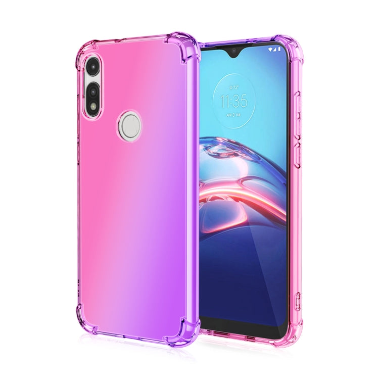 For Motorola Moto E(2020) Four-Corner Airbag Shockproof Gradient Color TPU Protective Case