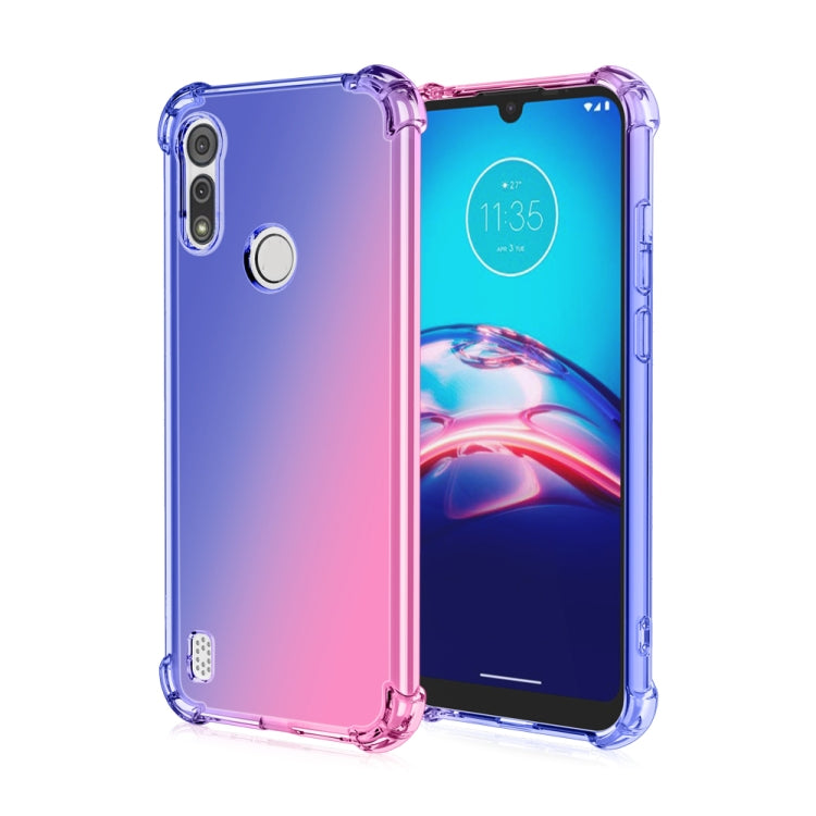 For Motorola Moto E6s (2020) Four-Corner Airbag Shockproof Gradient Color TPU Protective Case