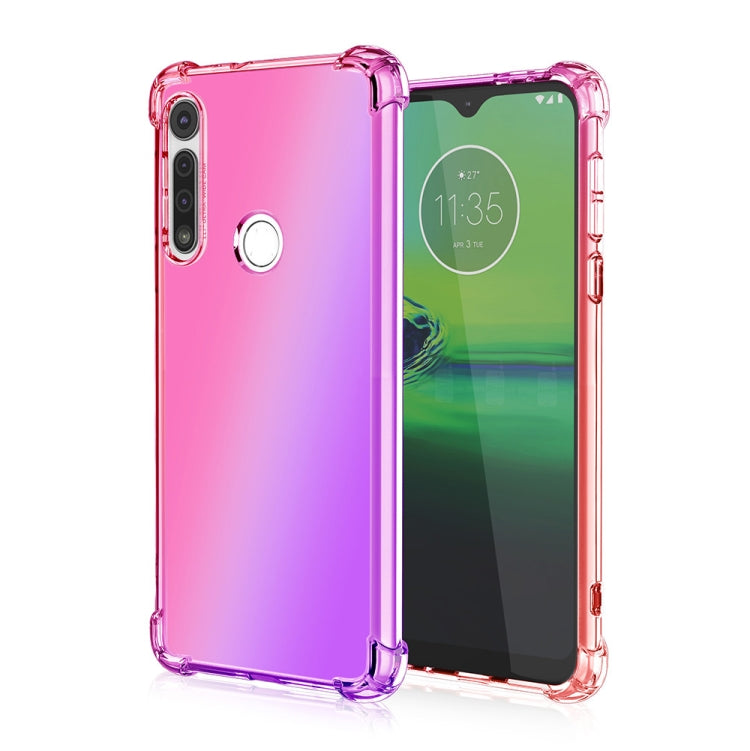 For Motorola Moto G8 Play Four-Corner Airbag Shockproof Gradient Color TPU Protective Case