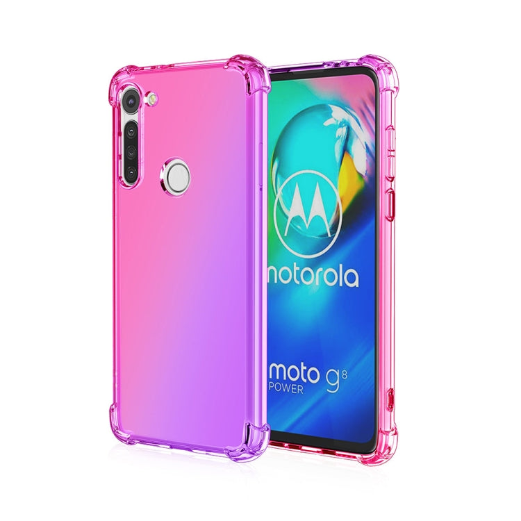 For Motorola Moto G8 Power Four-Corner Airbag Shockproof Gradient Color TPU Protective Case