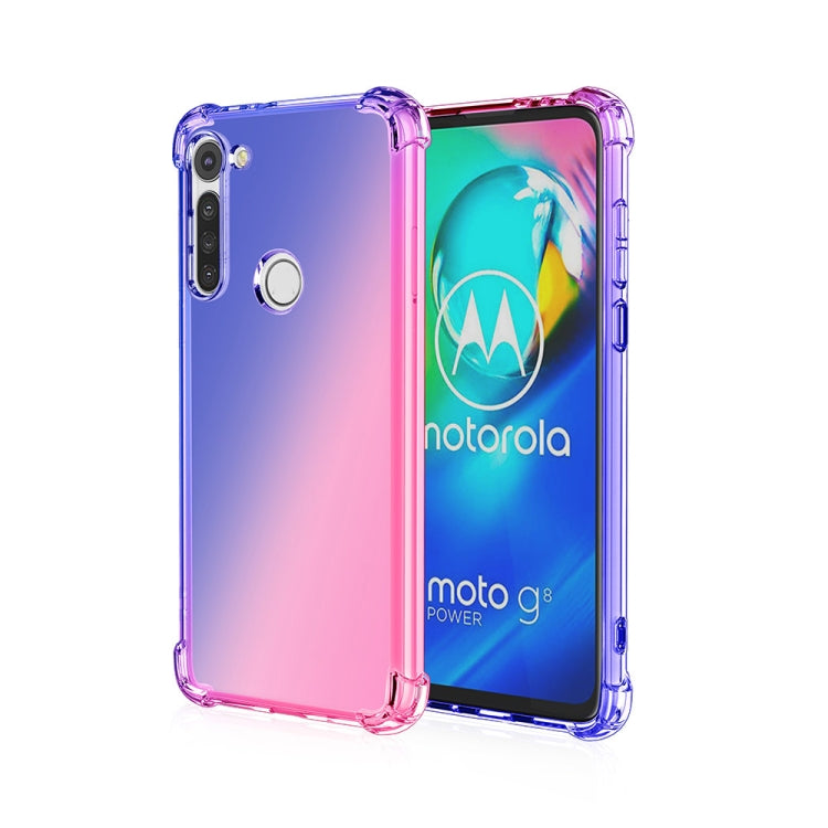 For Motorola Moto G8 Power Four-Corner Airbag Shockproof Gradient Color TPU Protective Case