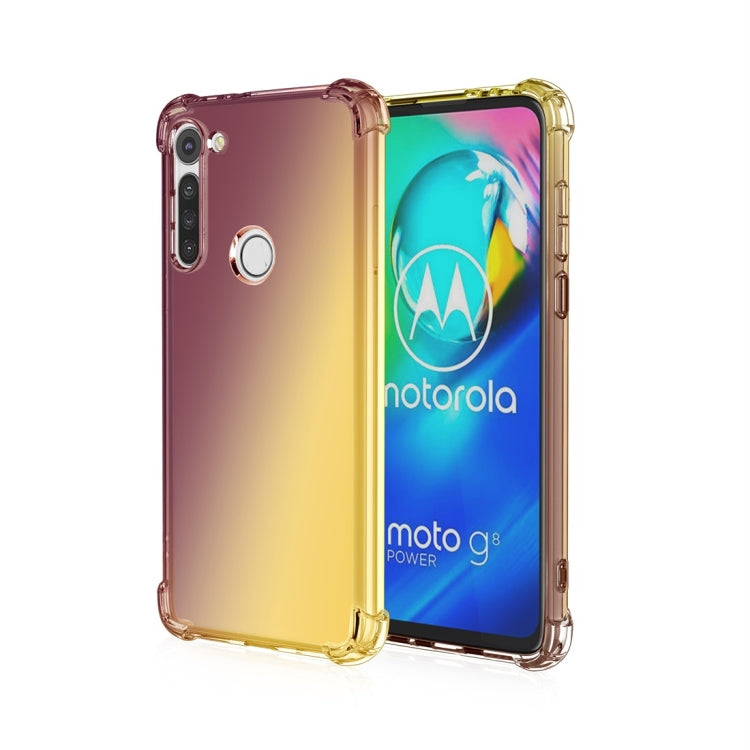 For Motorola Moto G8 Four-Corner Airbag Shockproof Gradient Color TPU Protective Case
