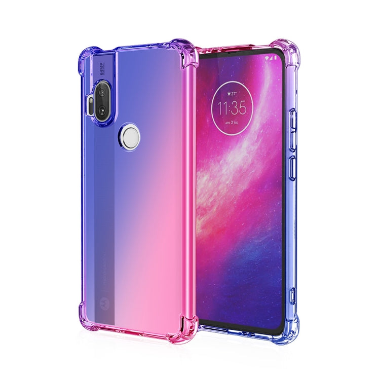 For Motorola Moto One Hyper Four-Corner Airbag Shockproof Gradient Color TPU Protective Case