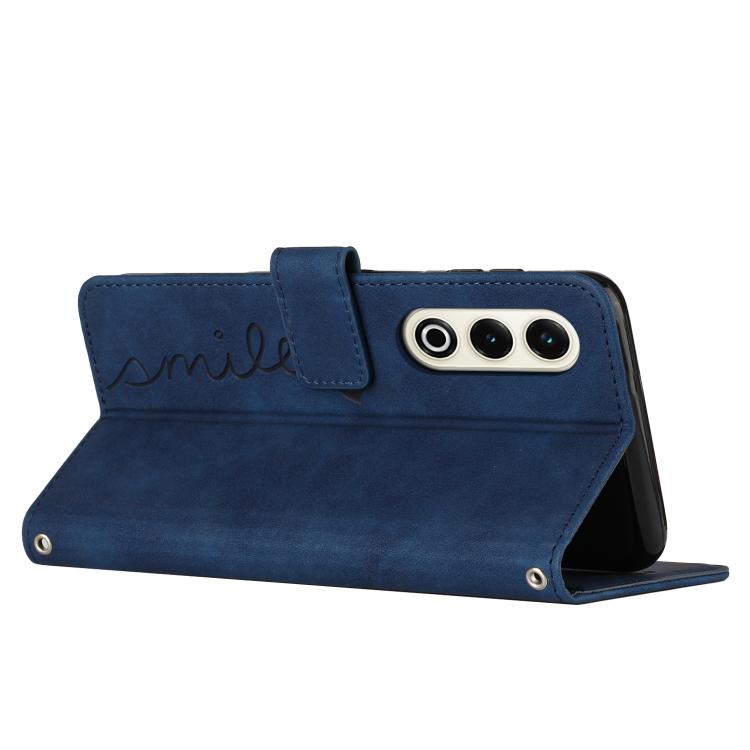 For itel S25 Skin Feel Heart Embossed Leather Phone Case with Long Lanyard