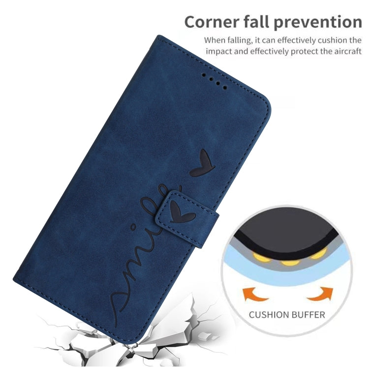 For OPPO A3 Pro China Skin Feel Heart Embossed Leather Phone Case with Long Lanyard