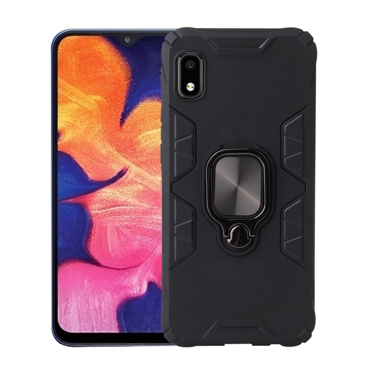 For Samsung Galaxy A10e Shockproof TPU Full Coverage Protective Case with 360 Degree Rotating Ring Holder