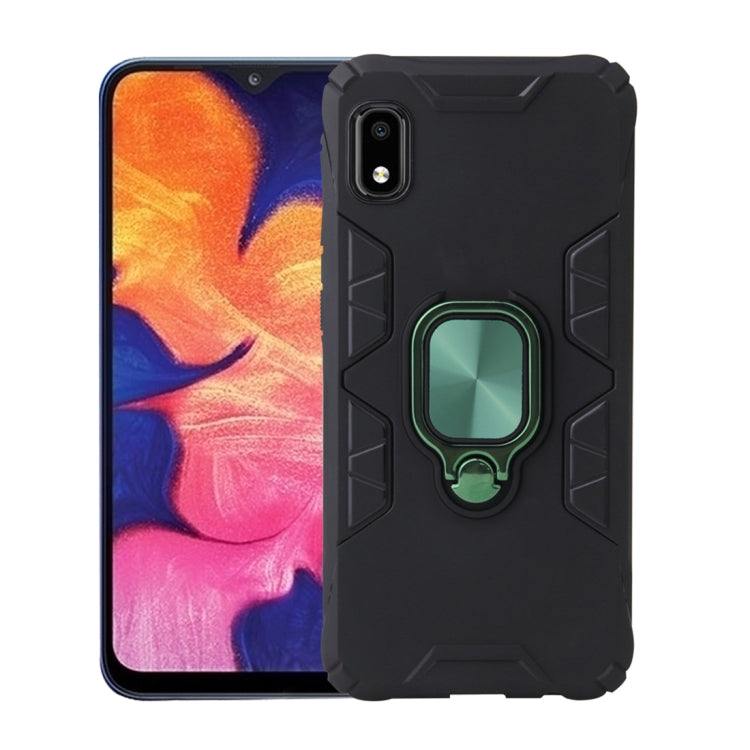 For Samsung Galaxy A10e Shockproof TPU Full Coverage Protective Case with 360 Degree Rotating Ring Holder