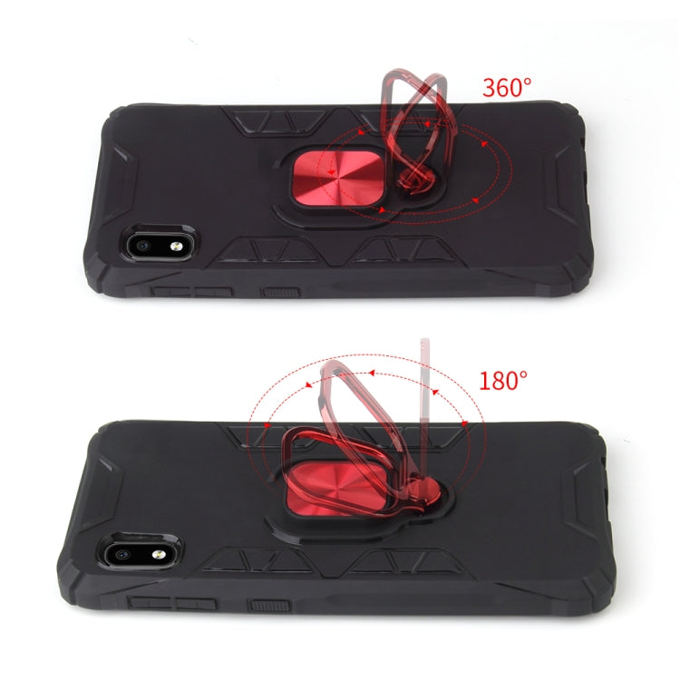 For Samsung Galaxy A10e Shockproof TPU Full Coverage Protective Case with 360 Degree Rotating Ring Holder
