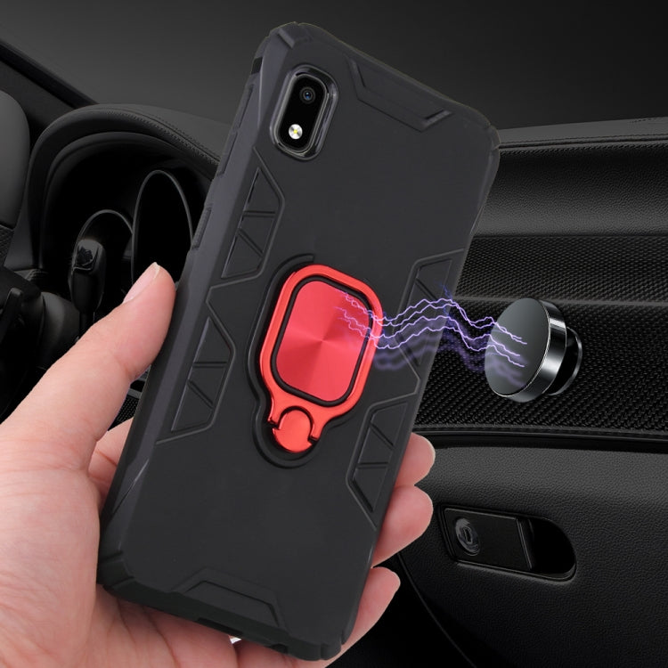 For Samsung Galaxy A10e Shockproof TPU Full Coverage Protective Case with 360 Degree Rotating Ring Holder