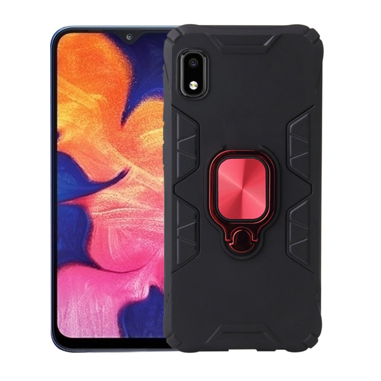 For Samsung Galaxy A10e Shockproof TPU Full Coverage Protective Case with 360 Degree Rotating Ring Holder