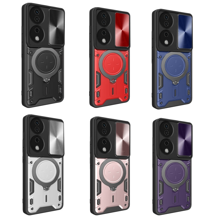 For Honor X7b CD Texture Sliding Camshield Magnetic Holder Phone Case