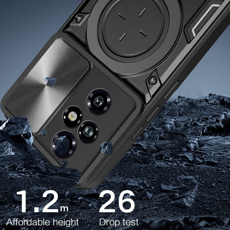 For Honor 200 CD Texture Sliding Camshield Magnetic Holder Phone Case