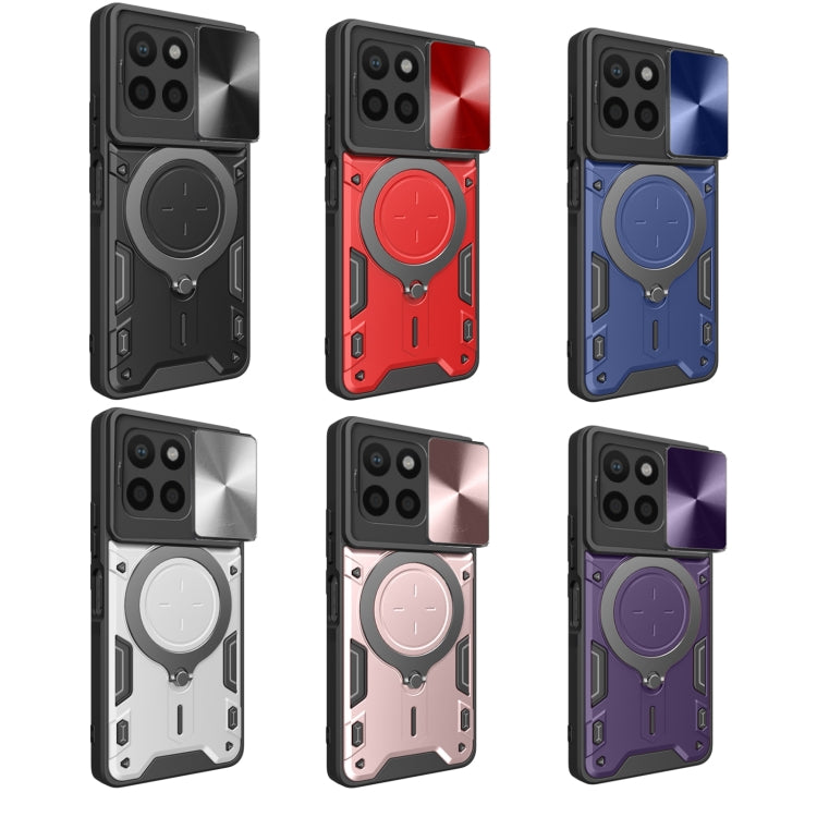 For Honor X8 5G / X6 4G CD Texture Sliding Camshield Magnetic Holder Phone Case
