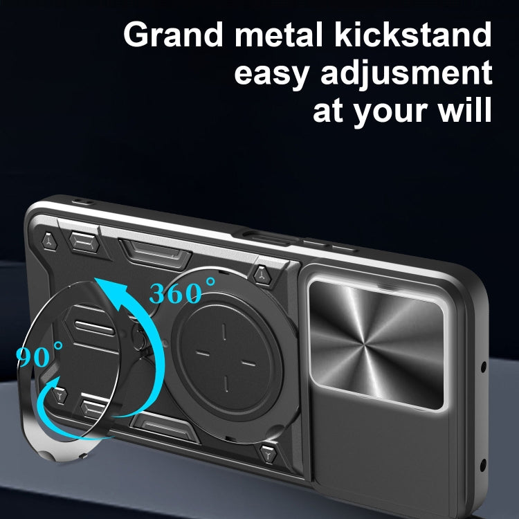 For Honor 200 Smart CD Texture Sliding Camshield Magnetic Holder Phone Case