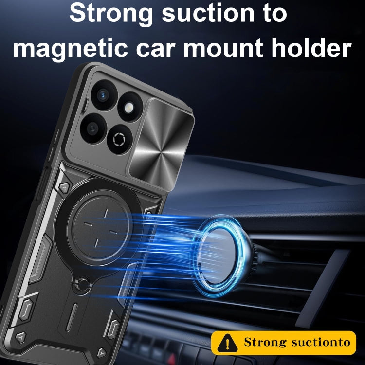 For Honor 200 Smart CD Texture Sliding Camshield Magnetic Holder Phone Case