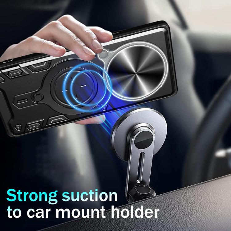 For Honor Magic7 Pro CD Texture Sliding Camshield Magnetic Holder Phone Case