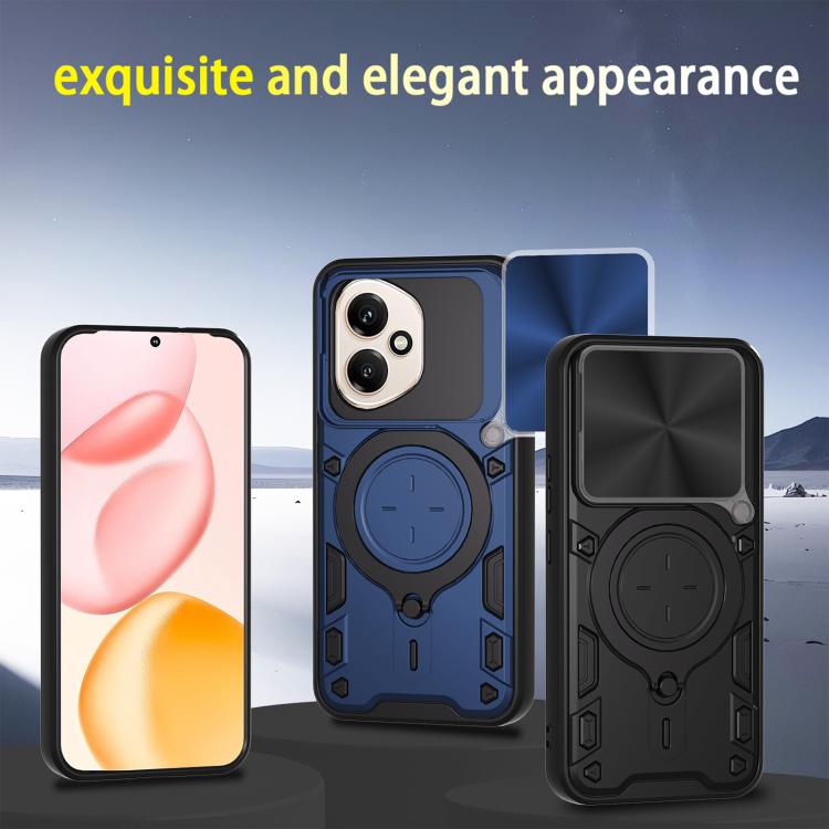 For Honor 400 Global 156.5mm CD Texture Sliding Camshield Magnetic Holder Phone Case