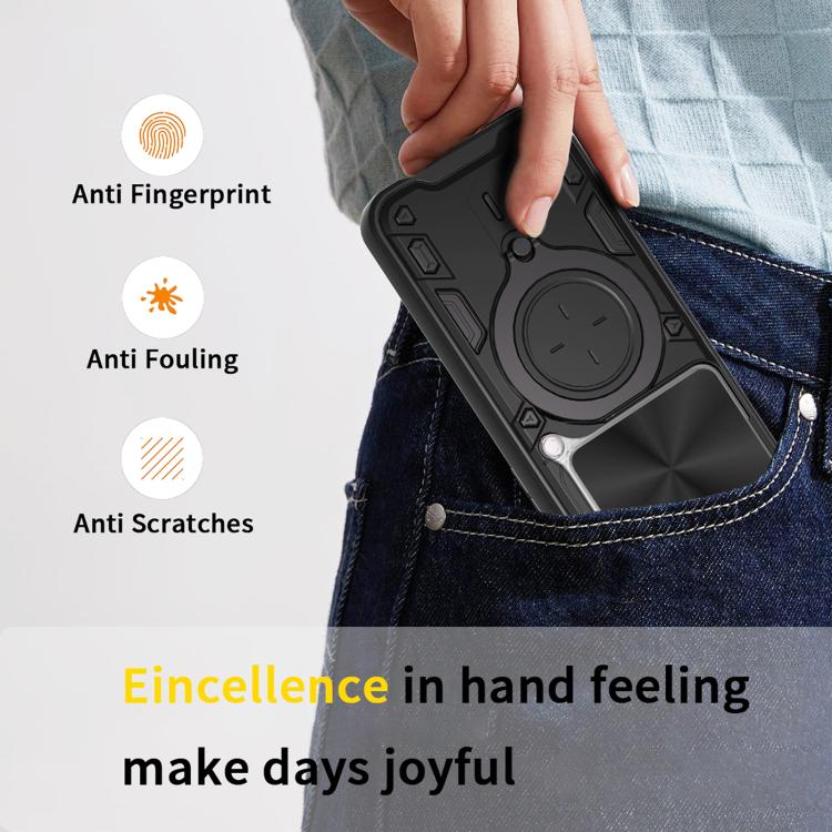 For Honor 400 Global 156.5mm CD Texture Sliding Camshield Magnetic Holder Phone Case
