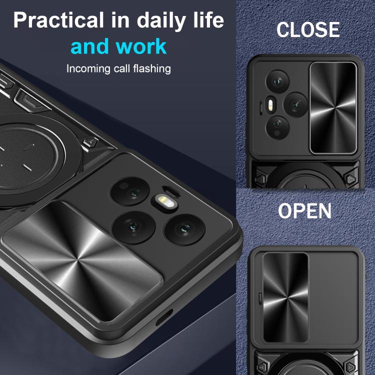 For Honor 400 Pro Global 160.8mm CD Texture Sliding Camshield Magnetic Holder Phone Case