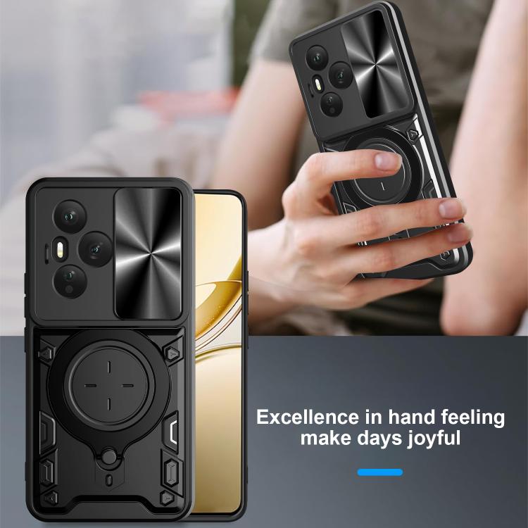 For Honor 400 Pro Global 160.8mm CD Texture Sliding Camshield Magnetic Holder Phone Case