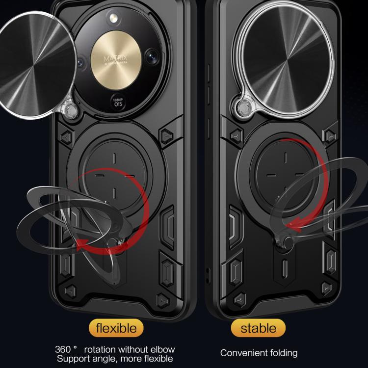 For Honor X9d 5G / X70 5G CD Texture Sliding Camshield Magnetic Holder Phone Case