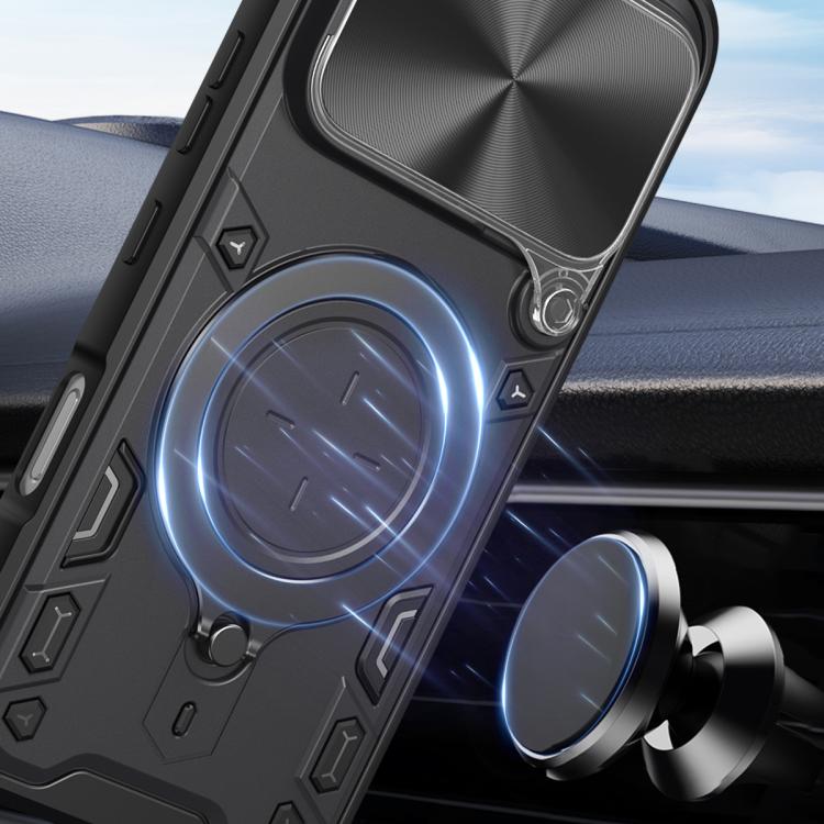 For Honor 600 / 600 Pro Global CD Texture Sliding Camshield Magnetic Holder Phone Case