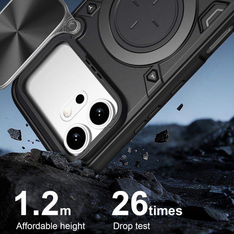 For Honor 600 / 600 Pro Global CD Texture Sliding Camshield Magnetic Holder Phone Case