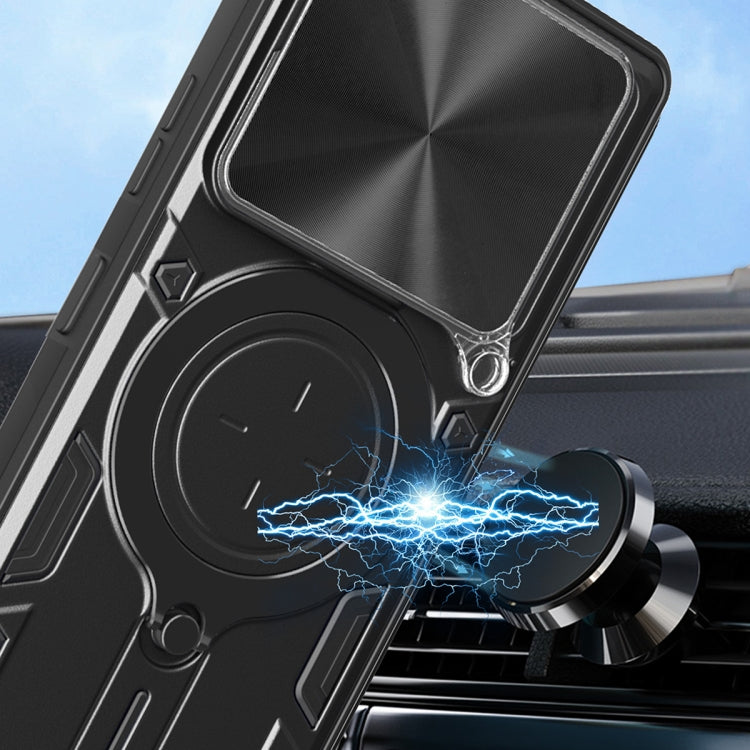 For Tecno Camon 30 Pro 5G CD Texture Sliding Camshield Magnetic Holder Phone Case
