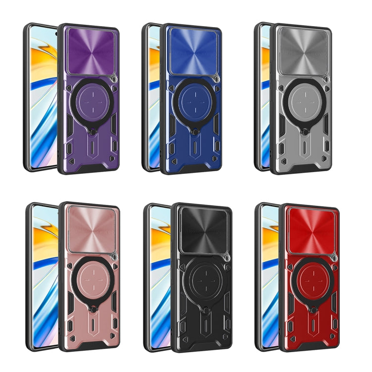 For Tecno Camon 30 Pro 5G CD Texture Sliding Camshield Magnetic Holder Phone Case