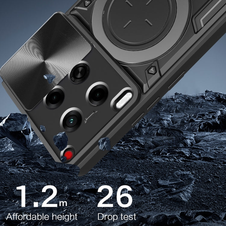 For Tecno Camon 30 4G / 5G CD Texture Sliding Camshield Magnetic Holder Phone Case