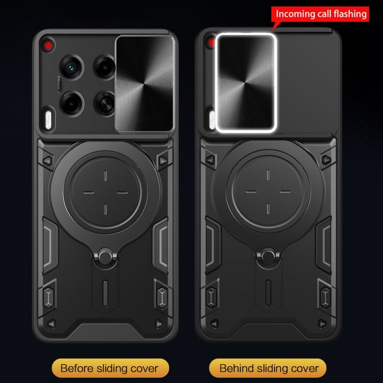 For Tecno Camon 30 4G / 5G CD Texture Sliding Camshield Magnetic Holder Phone Case