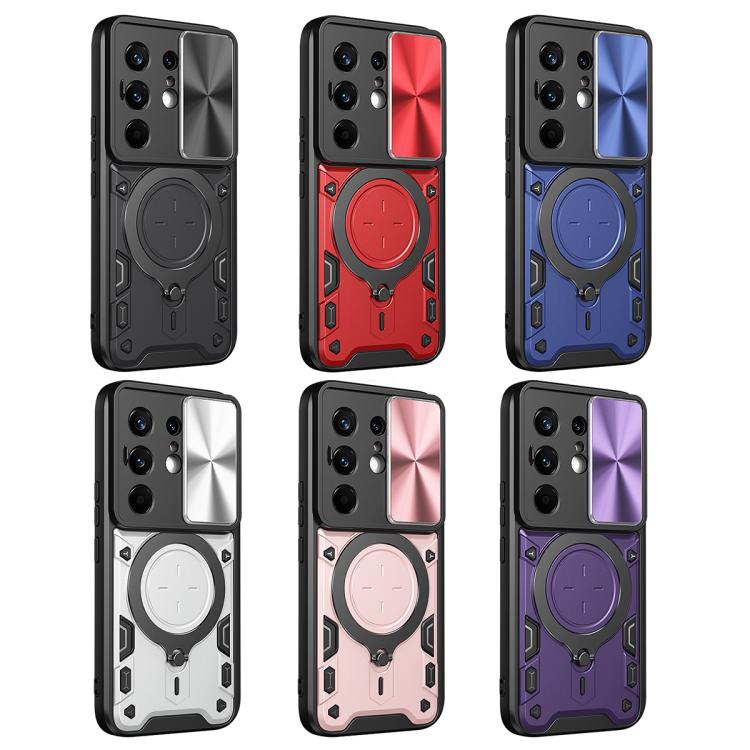 For Tecno Camon 50 Pro 4G CD Texture Sliding Camshield Magnetic Holder Phone Case