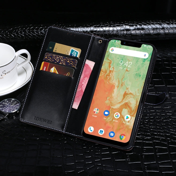 For Umidigi A3X idewei Crocodile Texture Horizontal Flip Leather Case with Holder & Card Slots & Wallet