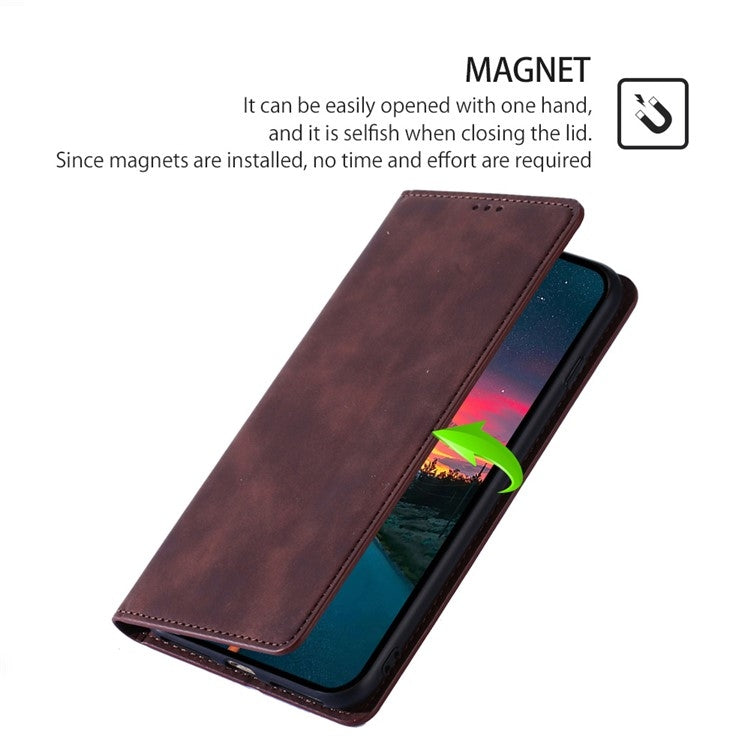 For Sony Xperia 1 VI Skin Feel Magnetic Leather Phone Case