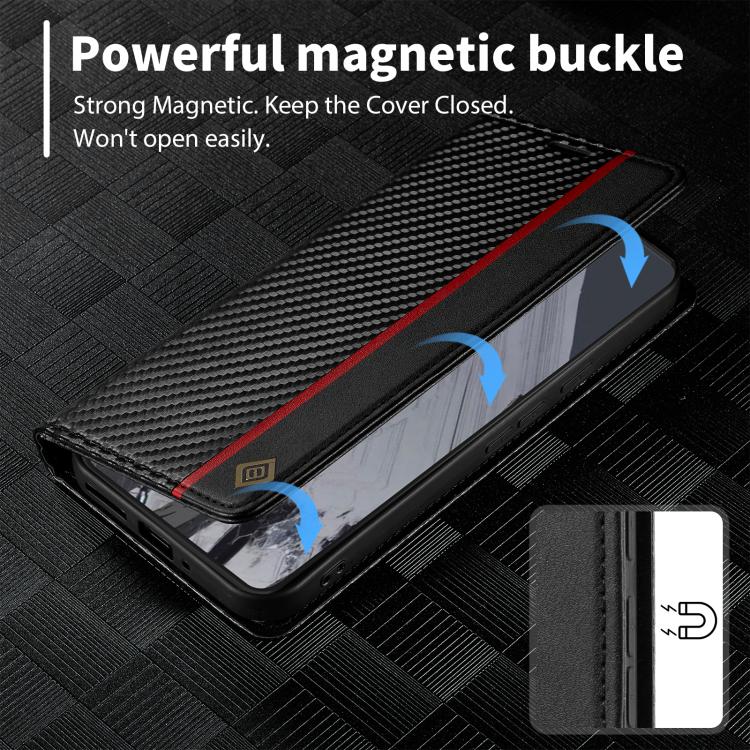For Google Pixel 10 Pro XL LC.IMEEKE Carbon Fiber Leather Phone Case