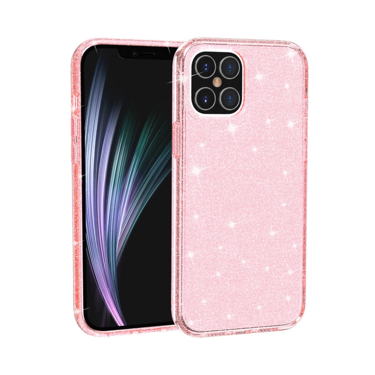 For iPhone 12 / 12 Pro Shockproof Terminator Style Glitter Powder Protective Case