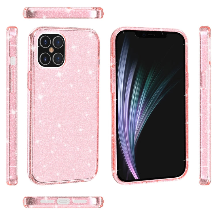 For iPhone 12 / 12 Pro Shockproof Terminator Style Glitter Powder Protective Case