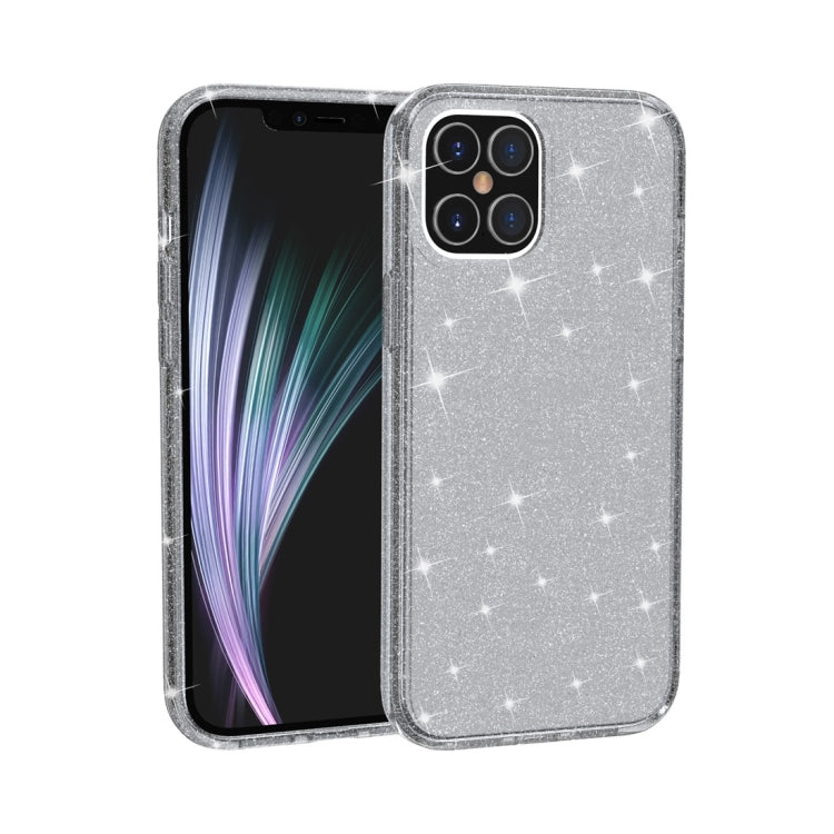 For iPhone 12 / 12 Pro Shockproof Terminator Style Glitter Powder Protective Case