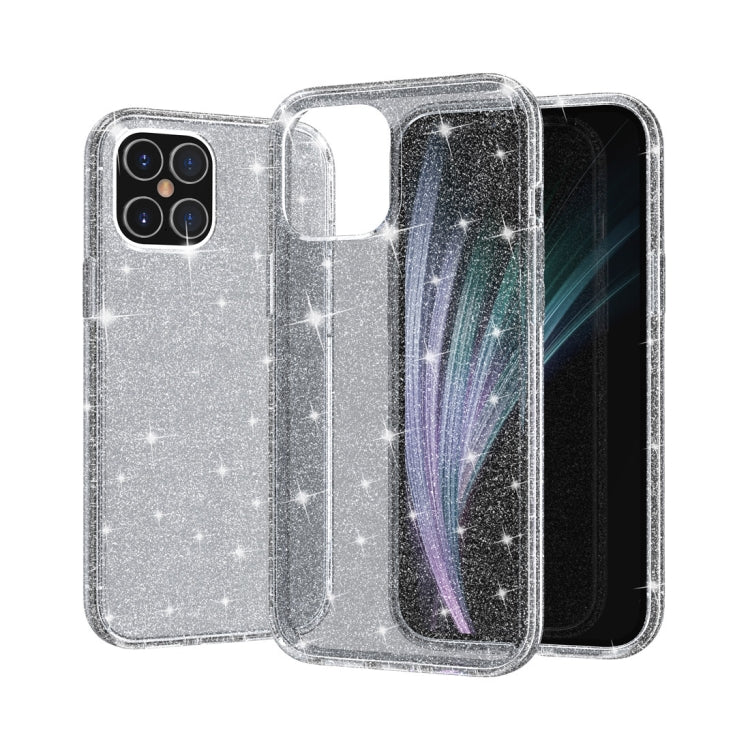 For iPhone 12 / 12 Pro Shockproof Terminator Style Glitter Powder Protective Case