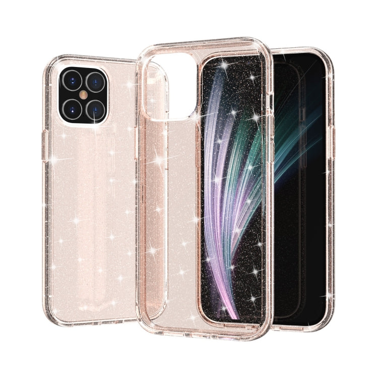 For iPhone 12 / 12 Pro Shockproof Terminator Style Glitter Powder Protective Case