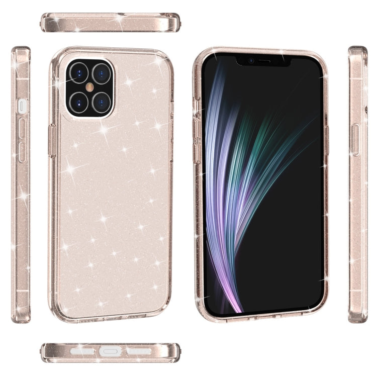For iPhone 12 / 12 Pro Shockproof Terminator Style Glitter Powder Protective Case