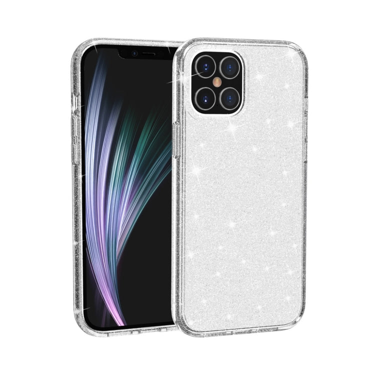 For iPhone 12 / 12 Pro Shockproof Terminator Style Glitter Powder Protective Case
