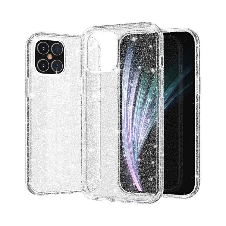 For iPhone 12 / 12 Pro Shockproof Terminator Style Glitter Powder Protective Case