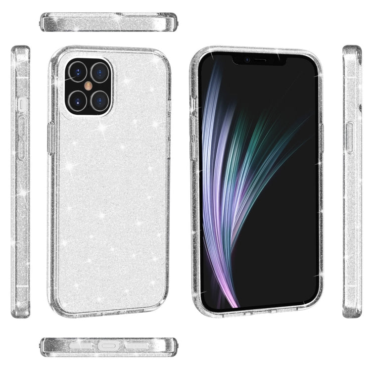 For iPhone 12 / 12 Pro Shockproof Terminator Style Glitter Powder Protective Case