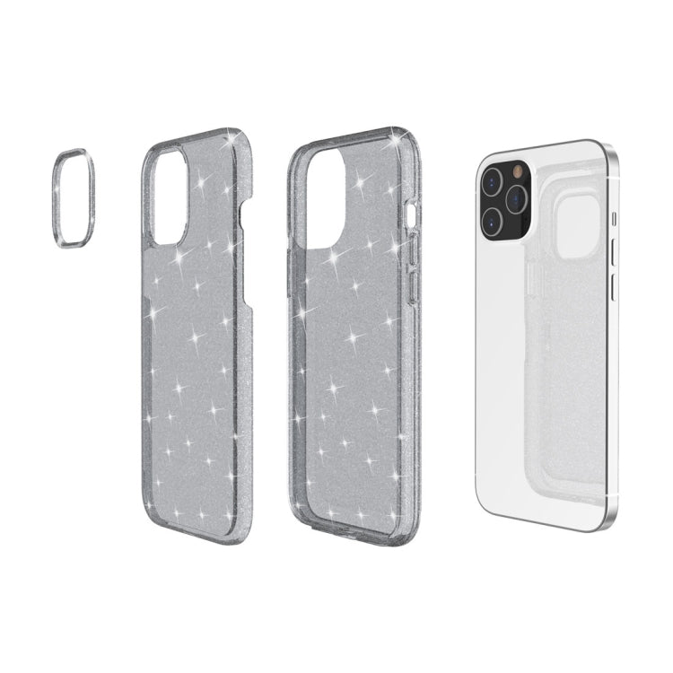 For iPhone 12 Pro Max Shockproof Terminator Style Glitter Powder Protective Case