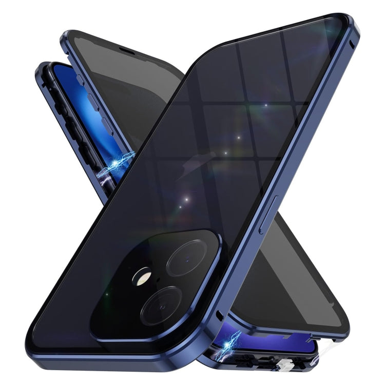 For iPhone 16 Plus Anti-peeping Magnetic Double-sided Tempered Glass Phone Case