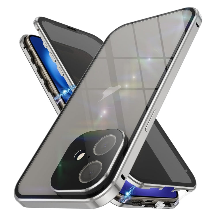 For iPhone 16 Plus Anti-peeping Magnetic Double-sided Tempered Glass Phone Case
