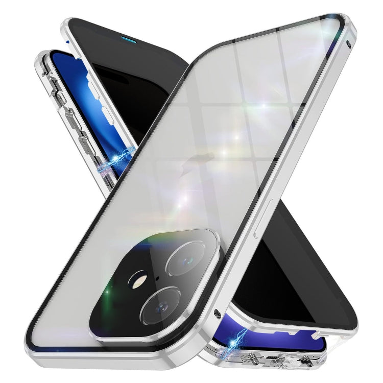 For iPhone 16 Plus Anti-peeping Magnetic Double-sided Tempered Glass Phone Case